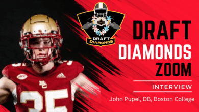 Boston College defensive back John Pupel is a big-time sleeper prospect in the 2024 NFL Draft. Pupel recently sat down with NFL Draft Diamonds scout Jimmy Williams for this exclusive Zoom Interview. Check out this interview and make sure you hit the like and subscribe buttons below.