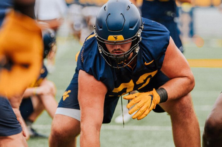 West Virginia OL Doug Nester is a tough, experienced, intelligent player who excels as a run blocker.
