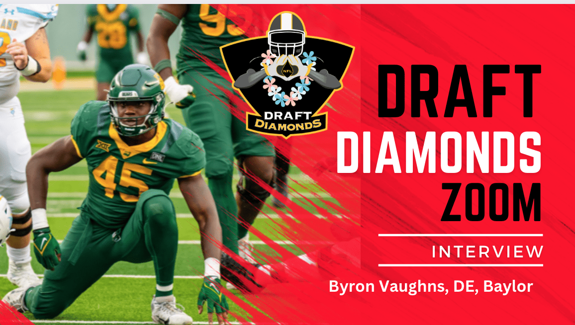 Byron Vaughns is one of the more underrated slept on players as an edge rusher. Vaughns is an athletic pass rusher with great moves. He recently sat down with NFL Draft Diamonds scout Jimmy Williams for this exclusive Zoom Interview. Make sure you check out this interview and hit the like and subscribe buttons below.