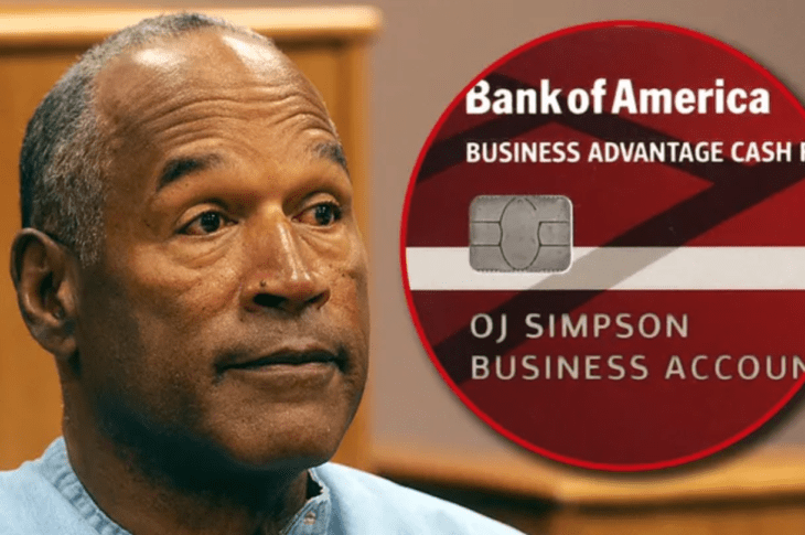 OJ Simpson's Bank of America Business Credit Card is being auctioned off