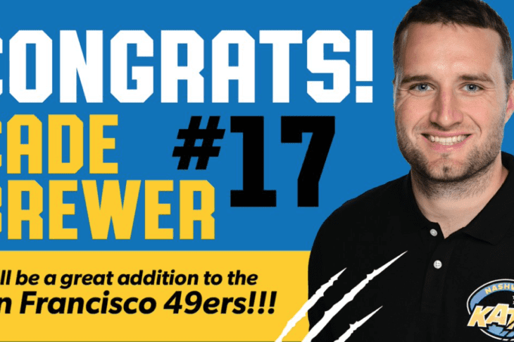Second Arena Football player this week signed to an NFL roster | Cade Brewer signs with 49ers
