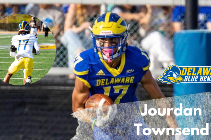 Jourdan Townsend is a dynamic wide receiver from the University of Delaware who adds a lot of special team value as well as a shifty return man.