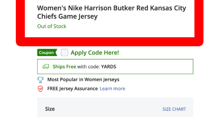 NFL has sold out of women's Harrison Butker jerseys