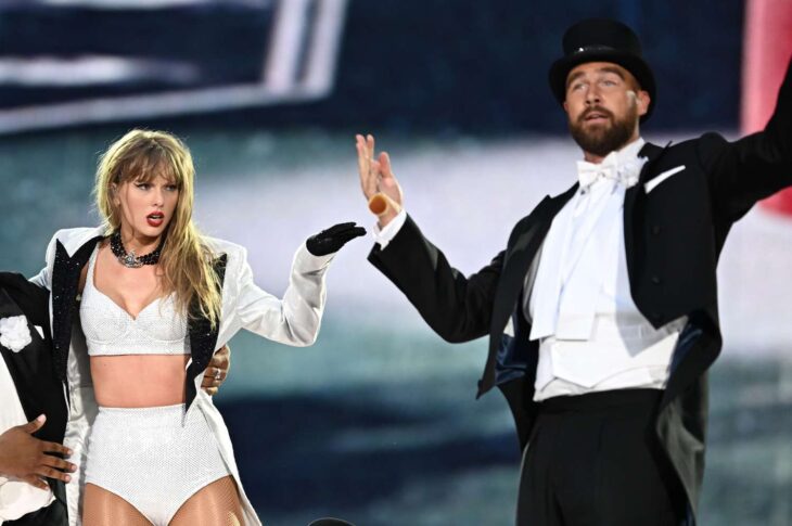 Travis Kelce showed up in London at Taylor Swift's concert in a tuxedo, fans went nuts