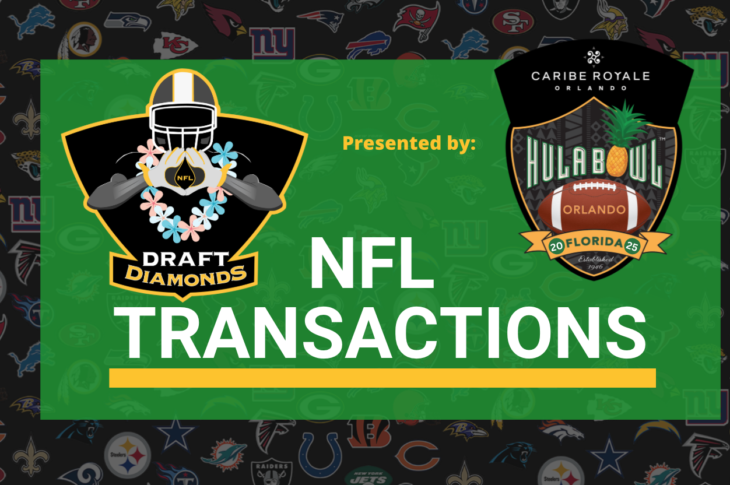 Today's NFL Transactions around the NFL are presented by The 2025 Caribe Royale Orlando Hula Bowl which will take place on Saturday, January 11th, 2025, at the UCF FBC Mortgage Stadium in Orlando, Florida.