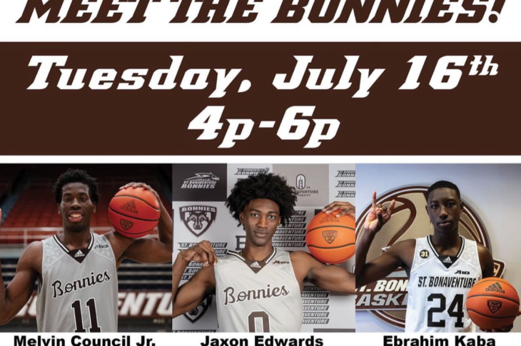 Meet the Bonnies on Tuesday, July 16th, 2024 at Sports Locker in Olean, New York | Autographs & Photos