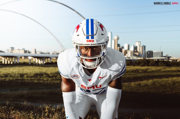 SMU Nickel Safety Cale Sanders has the athletic traits of a pro-level player; however, has some mental and physical development left to grow into.
