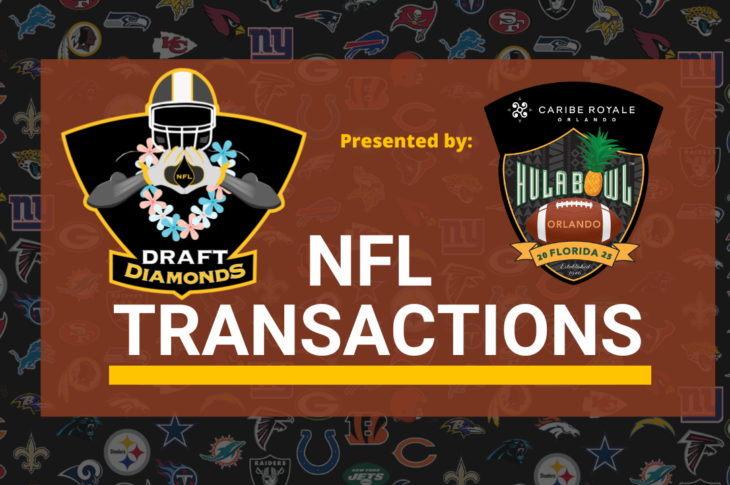 Today's NFL Transactions around the NFL are presented by The 2025 Caribe Royale Orlando Hula Bowl which will take place on Saturday, January 11th, 2025, at the UCF FBC Mortgage Stadium in Orlando, Florida.