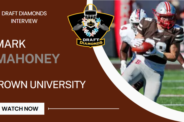 Mark Mahoney, a standout wide receiver for Brown University’s football team, has gained recognition for his skill and dedication on the field.