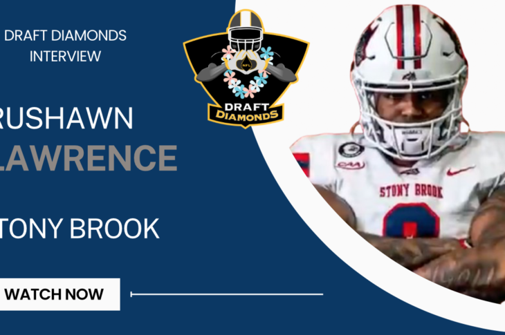 Learn about Rushawn Lawrence, the defensive star of Stony Brook University. Read about his impressive sack count and disruptive ability