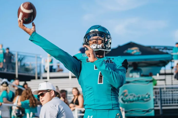 Coastal Carolina QB dismissed from the team following arrest for possession of drugs & gun