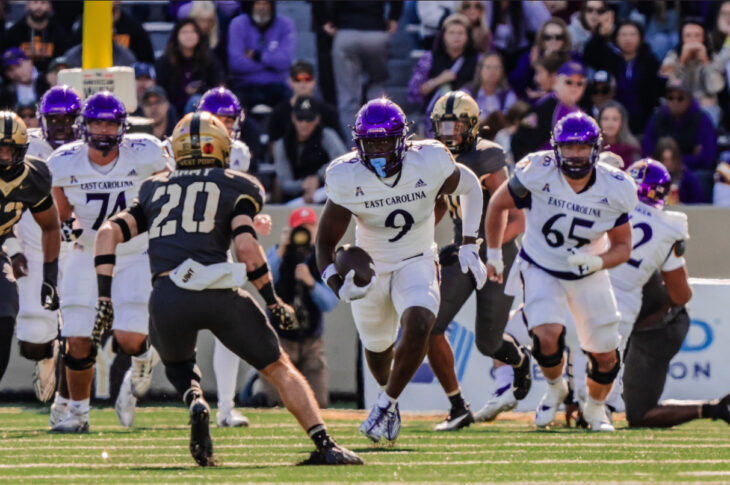 Meet Tyler Savage, a talented TE from East Carolina University, standing tall at 6'4'' and weighing 240 lbs.