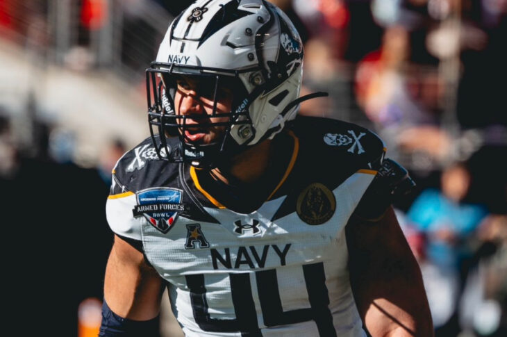 Meet Colin Ramos: a talented linebacker from Navy with a passion for competition and a drive to succeed in football.