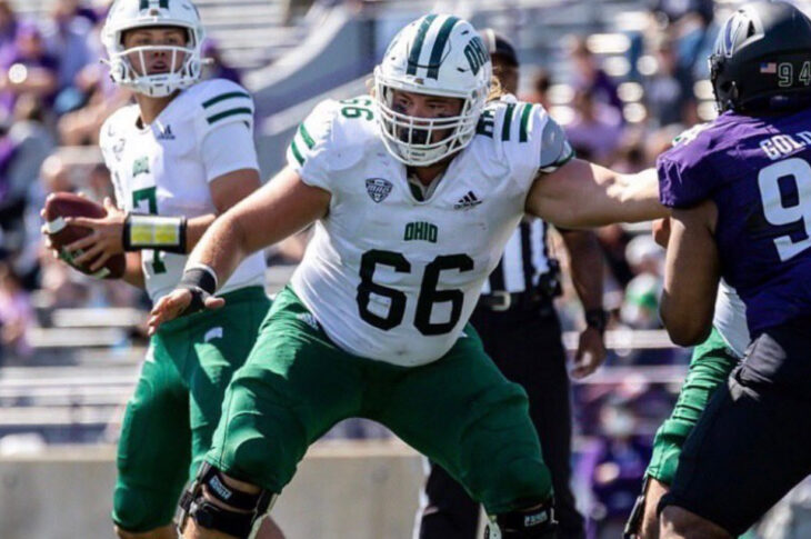 Meet Christophe Atkinson, an OL from Ohio University. Discover his inspiring journey to becoming a professional football player.