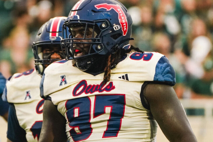 Explore the journey of Devonta Davis, a talented DL from Florida Atlantic University, aiming to become a top defensive tackle.