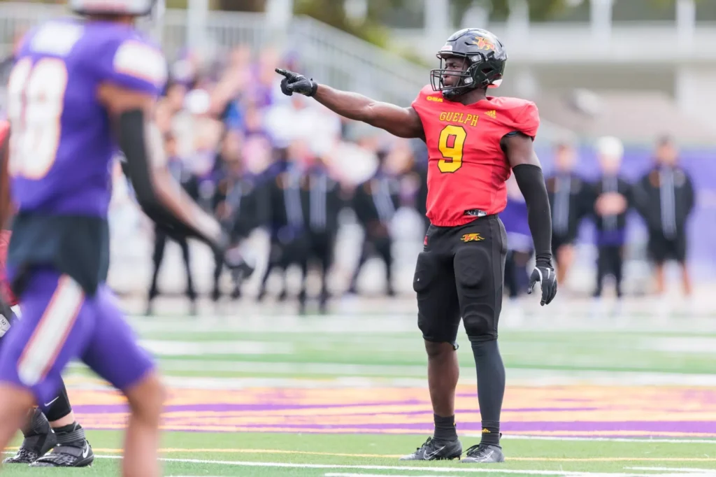 Meet Yunus Larry, a standout linebacker from the University of Guelph, ready for the 2026 NFL Draft with unmatched work ethic.