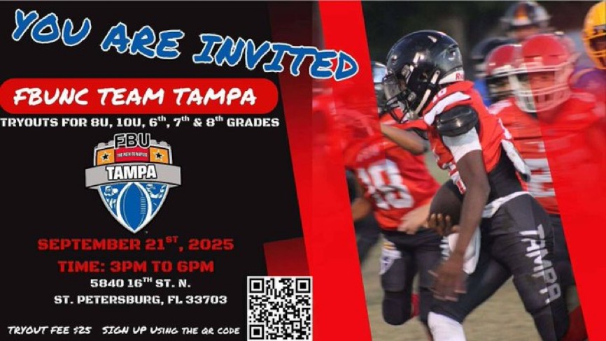 FBU NC TEAM TAMPA ANNOUNCES TRYOUTS FOR FALL 2025 Tampa/St. Petersburg, FL — September 2025