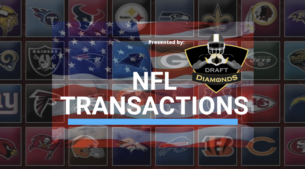 NFL Transactions for September 11th, 2025 | Presented by Draft Diamonds LLC
