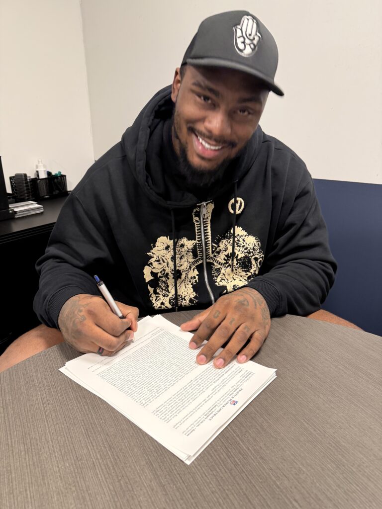 The First player to be signed to an NFL team using the Free Agent Portal! 