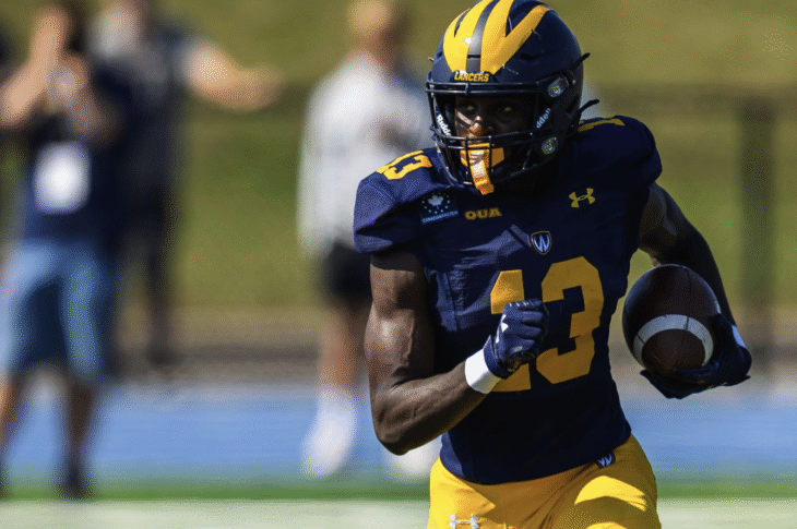 Meet Tyriq Quayson, a wide receiver prospect from the University of Windsor, showcasing impressive size and skills for the NFL Draft.