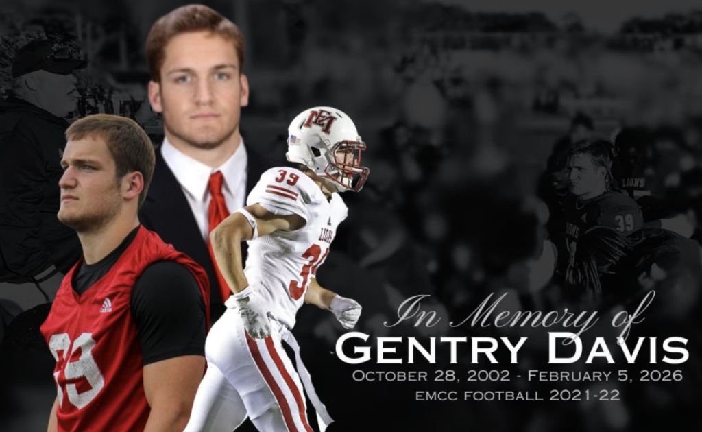 Former EMCC football player Gentry Davis passed away 
