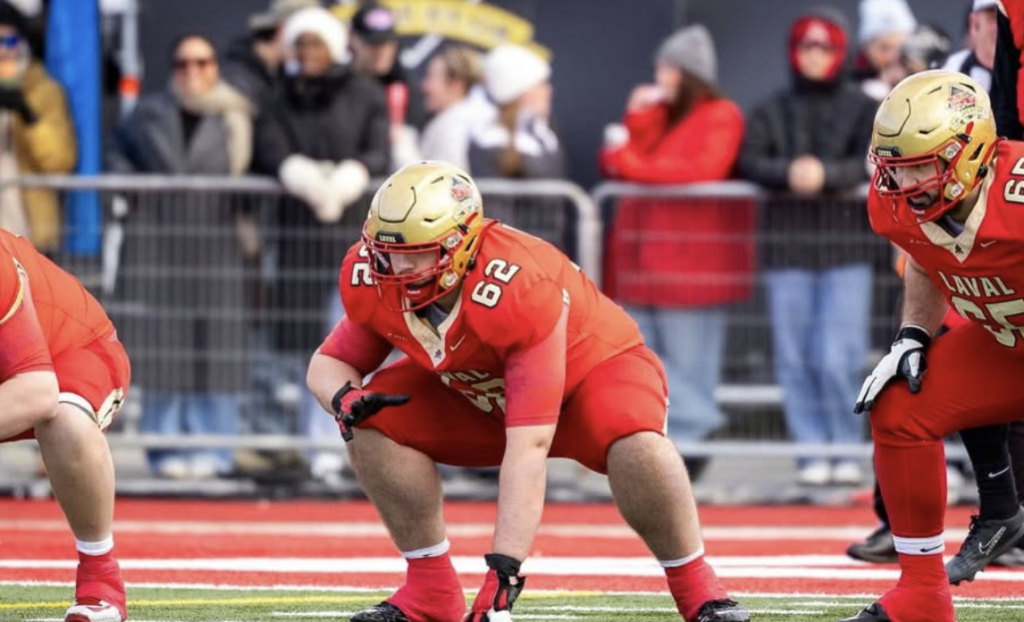Meet Simon Roy, a promising offensive lineman from Laval University, ready for the 2027 NFL Draft with impressive credentials.