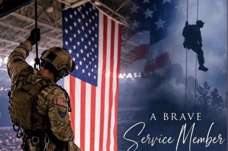 Airman who died in rappelling accident at Texas college football game identified